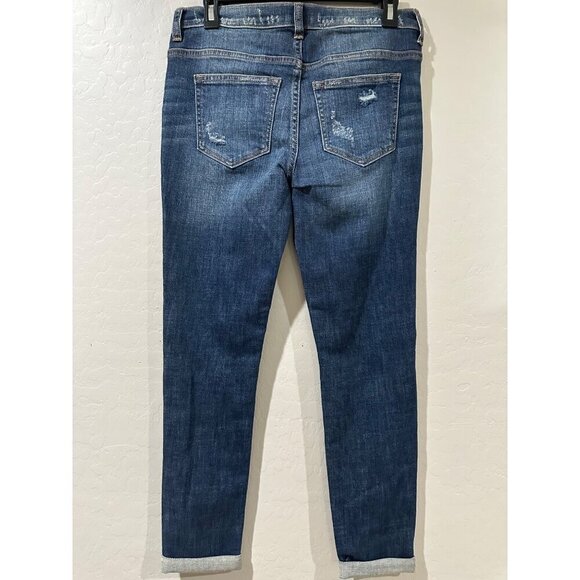 id:23 Distressed High Rise Skinny Jeans size 27 NWT - Picture 4 of 7